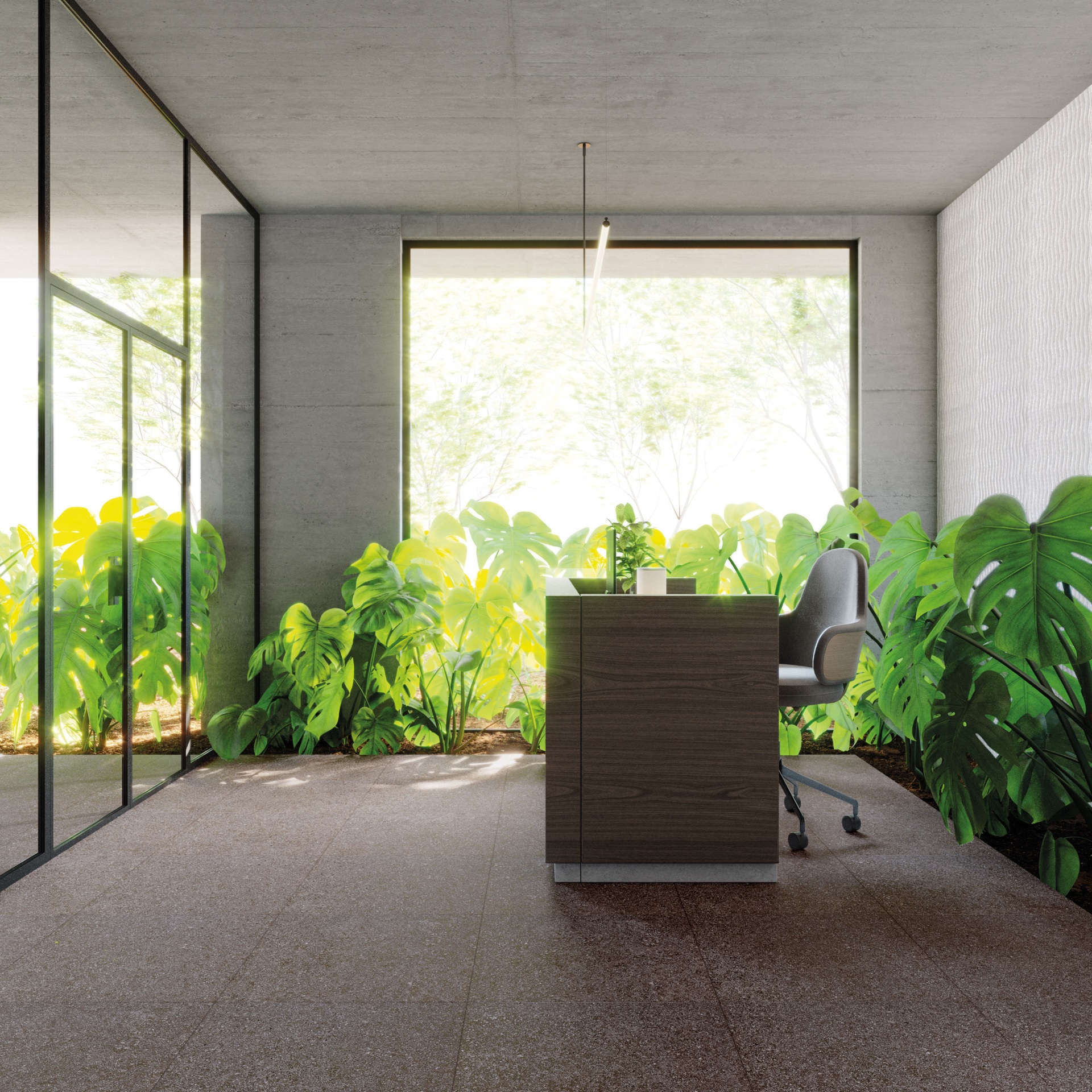 ambiente com jardim de inverno